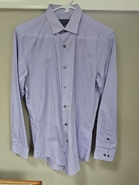 Alfani Men's Light Lavender Stripe Long-Sleeve Dress Shirt